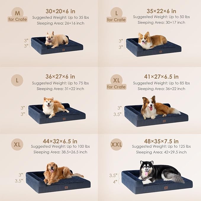 EHEYCIGA Large Dog Bed Memory Foam - Image 2