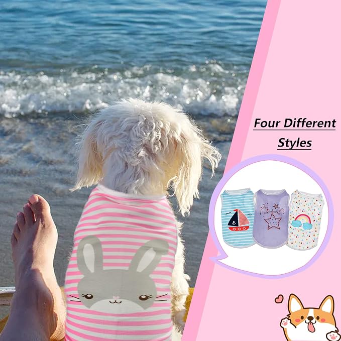 4Pcs Cat and Dog Shirts - Image 5