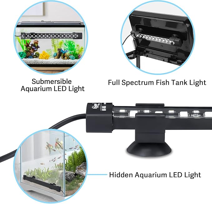 hygger 24/7 Mode Submersible Aquarium LED Light, Full Spectrum Hidden Fish Tank - Image 3