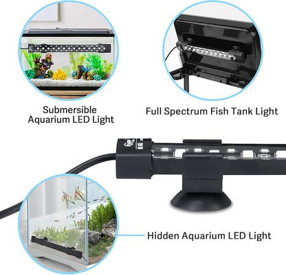 hygger 24/7 Mode Submersible Aquarium LED Light, Full Spectrum Hidden Fish Tank - Image 3