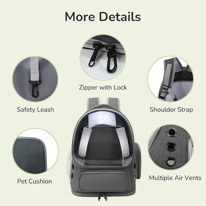 Cat Backpack Carrier for Large Cats, Expandable Cat Bubble Backpack, Dog - Image 6