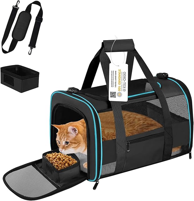Large Cat Carrier Dog Carrier, Pet Carrier by CUSSIOU