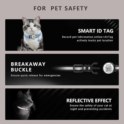 Reflective Kitten Collars with Bell, Cat Collar Breakaway with QR Code Name Tag - Image 7
