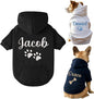 Personalized Name Dog Hoodie, Embroidered Hoodies Pets Name, Custom Pet Memorial by Noni