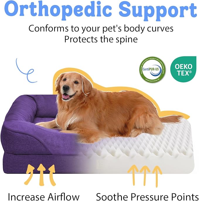 Washable Orthopedic Dog Bed for Medium Large Size Dogs - Image 2