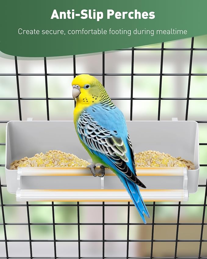Pawfly 2 Pack Bird Feeder for Cage Hanging Plastic Feeder - Image 4