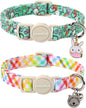 Lionet Paws 2pcs Pack Easter Cotton Cat Collar, Breakaway Buckle by lionetpaws