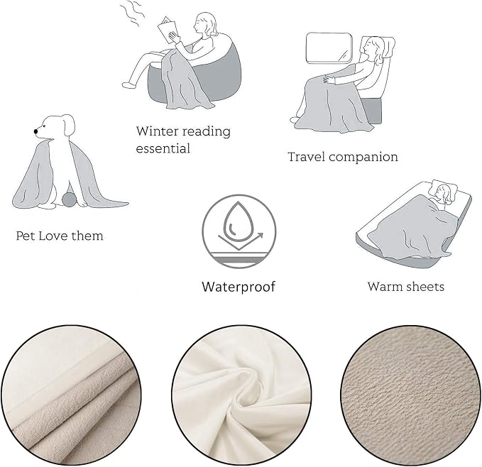 Ameritex Pet Bed Blanket Reversible 100% Waterproof Velvet Super Soft - Image 6