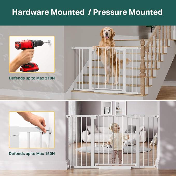 Cumbor 2 Pack 29.7"-51.5" Extra Wide Baby Gate - Image 7