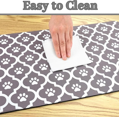 Dog Food Mat 17X30 Inch Pet Feeding Absorbent Mats - Image 6