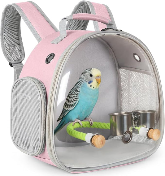 Small Bird Travel Backpack Carrier Cage by halinfer