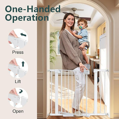Cumbor 29.7-40.6" Baby Gate for Stairs, Mom's Choice Awards Winner-Dog Gate for - Image 8