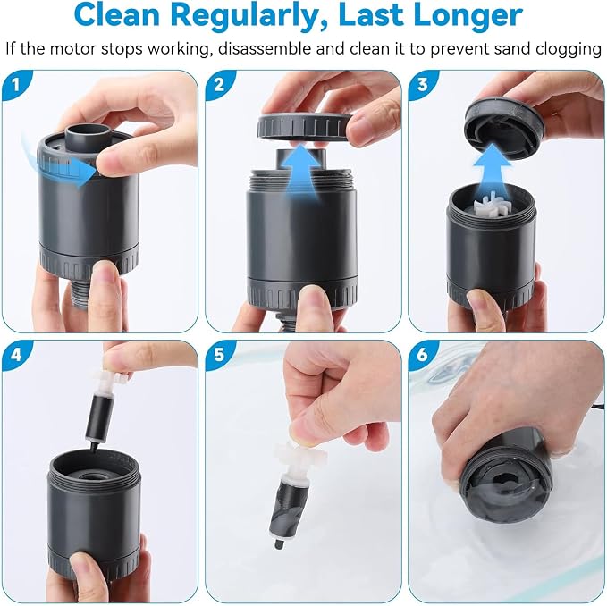 fishkeeper Electric Aquarium Vacuum Gravel Cleaner, 25W 6 in 1 Multifunction - Image 8