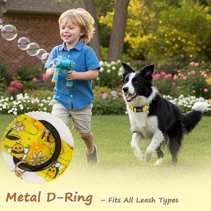 Yellow Dog Collar for Small Dogs, Spring & Summer Theme Small Dog Collars - Image 3