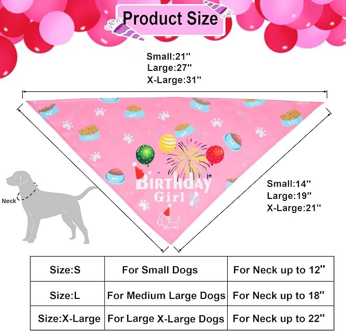 ADOGGYGO Dog Bandana Hat Set for Birthday Party Supply, Boy Girl Puppy Birthday - Image 3