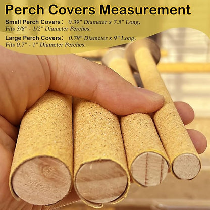 S&X 18-Pack Large Perch Covers for Parakeets, Parrotlets, Sand Perch Covers - Image 5