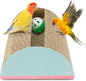 Parrot Cardboard Toy with Jingle Bells Bird Cage Perches Toy by OSWINMART