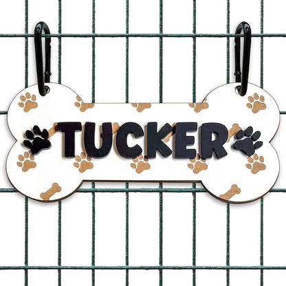 Personalized Dog Crate Sign Custom Dog Kennel Accessories Name Plate Doghouse by CustomYourMemories