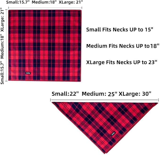 Dog Bandanas-5PCS Birthday Gift Puppy Bandana Vibrant Color Plaid Printing - Image 2