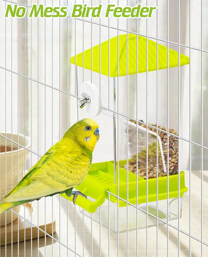 BNOSDM No Mess Automatic Bird Feeder 2 Pcs Anti-Splash Bird Feeder Acrylic - Image 5