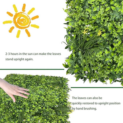 Artificial Plant Wall Roll: 48 X120 in UV-Anti Ivy Privacy Fence Screen Faux - Image 7