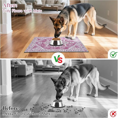 famibay Dog Food Mat, Absorbent Cat Dog Mats - Image 3