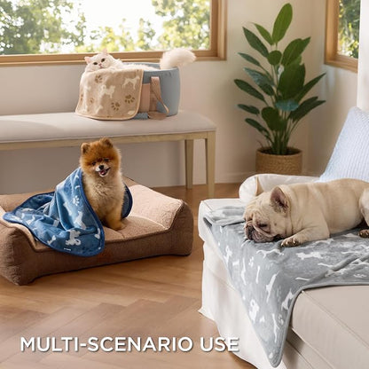 Bedsure 1 Pack 3 Pet Blankets, Super Soft Fluffy Premium Fleece Flannel - Image 3