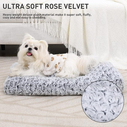 KSIIA Washable Dog Bed Deluxe Plush Dog Crate Beds Comfy Kennel Pad Anti-Slip - Image 2