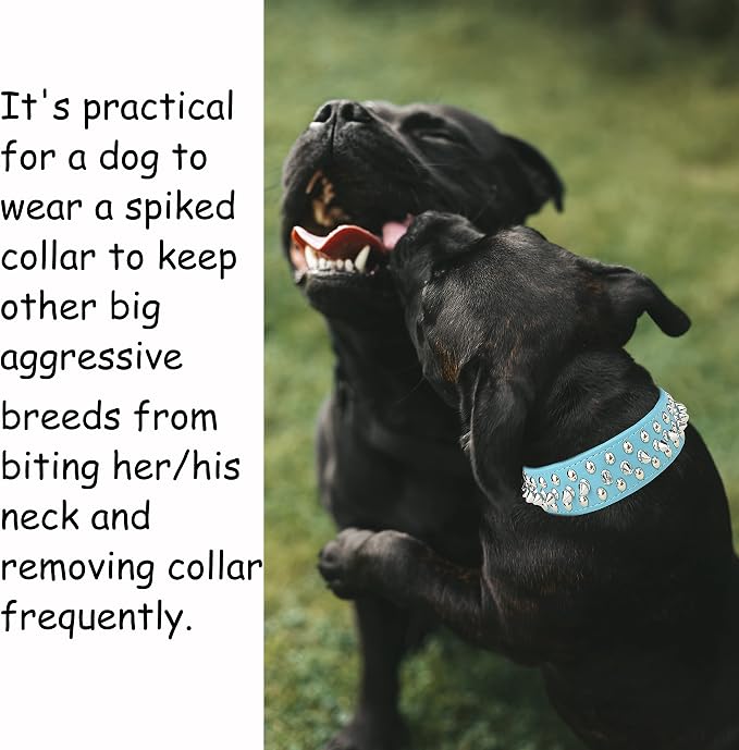 TEEMERRYCA Adjustable PU Leather Spiked Studded Dog Collars - Image 3