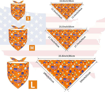 30 Pcs Patriotic Small Dog Bandanas Bulk 25 Inch Independence Day Dogs Bandana - Image 2