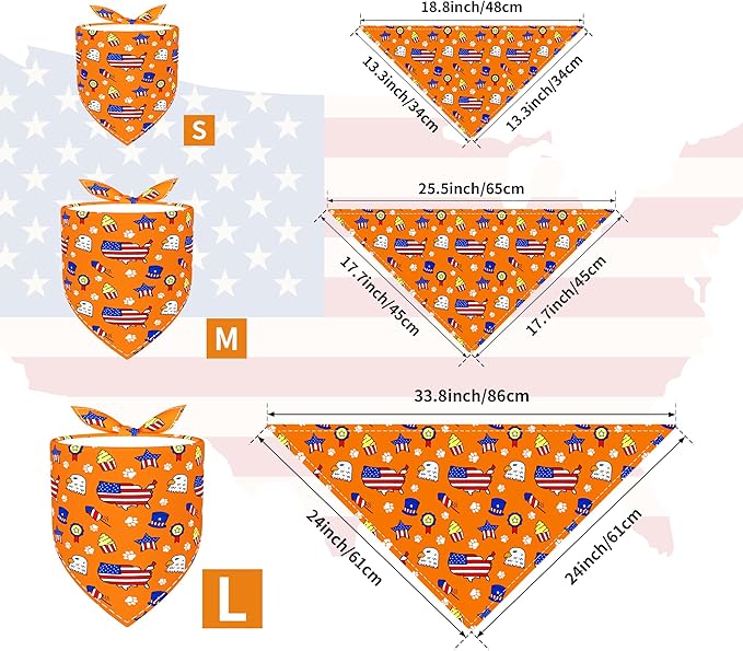 30 Pack Independence Day Dog Bandanas Bulk - Image 2