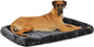 MidWest Homes for Pets QuietTime Giant Dog Bed – Gray Faux Fur Bolster by MidWestHomesForPets