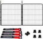Puppy Playpen Indoor/Outdoor, 2 Add-On Panels Dog Pen Play Pen by IGOOUO