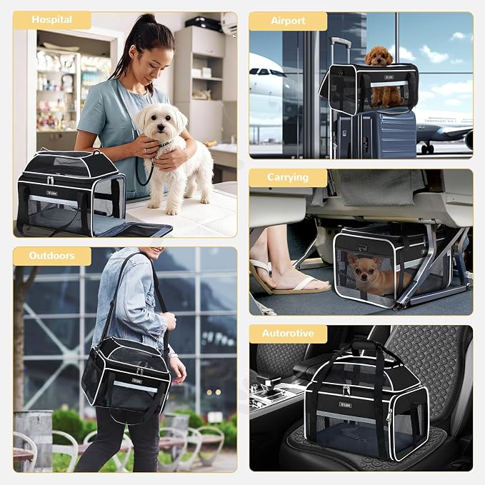 Lekereise Top-Expandable Pet Carrier 17x11x9.5 Inch Alaska Hawaiian Airline - Image 7