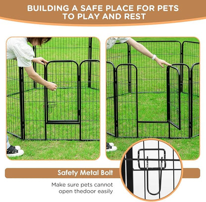 BestPet | Dog Playpen | 40 Inch, 6 Panels | Heavy Duty Metal Pet Exercise Pen | - Image 2
