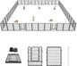 Dog Playpen 40 inch Dog Fence for Outdoor Indoor Use Heavy Duty Metal Dog Pen by Jhsomdr