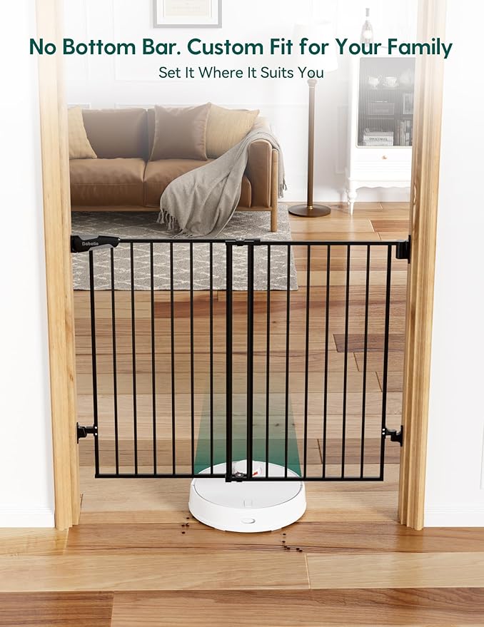 Babelio Baby Gate for Stairs, Kitchen & Doorways, No Bottom Bar| Easy Install| - Image 2