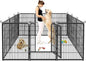 Dog Playpen, 32inch 10 Panels Outdoor Dog Fence Indoor Dog Pen Anti-Rust Pet by Jhsomdr