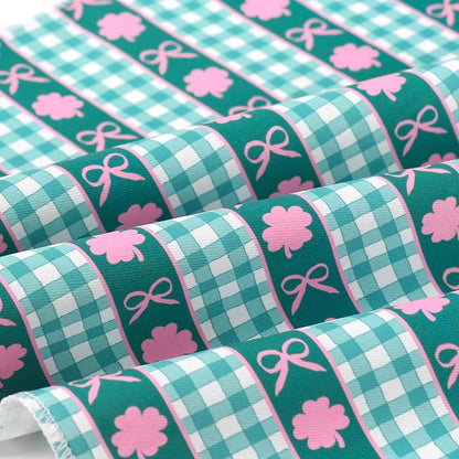 ARING PET St Patrick's Day Dog Bandana, Cute Green Grid Pink Clover Shamrocks - Image 5