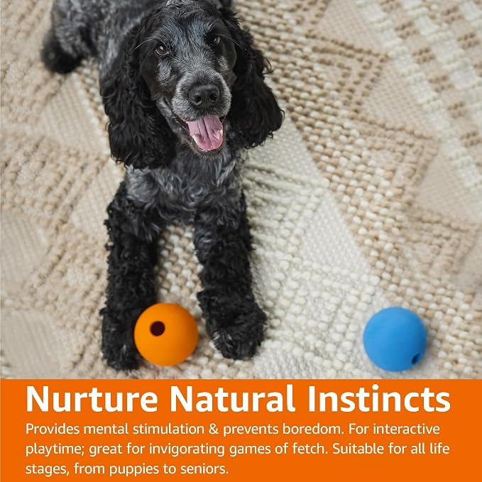 Amazon Basics Interactive Bouncy Durable Rubber Dog Toy Balls, 3 inch - Image 8