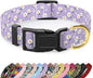 Reflective Dog Collar for Large Dogs, Cute Flower Theme Adjustable Heavy-Duty by TMOODEL