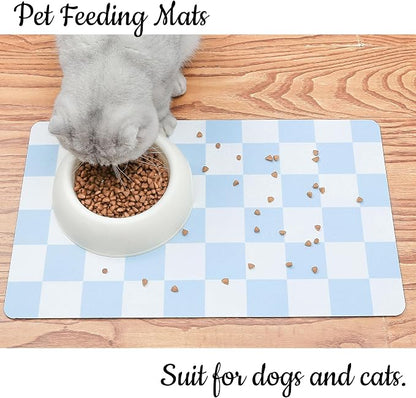 Ralxion Checkered Dog Feeding Mat, Absorbent Mats - Image 4