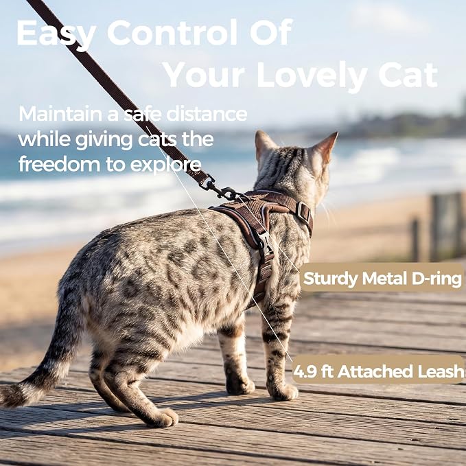 Cat Harness and Leash Set Escape Proof Tactical Medium Kitten Harness Emotional - Image 5