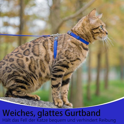 PUPTECK Adjustable Cat Harness and Leash Set Escape Proof Kitten Strap Collar - Image 7