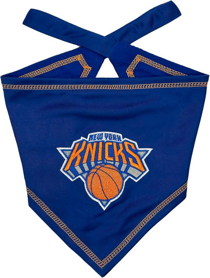 Pets First NBA New York Knicks TIE Bandana, Size Large/X-Large. Dog Bandana by PETSFIRST
