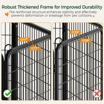 Yaheetech Dog Playpen Outdoor, 47 inch 6 Panels Dog Pen Indoor Heavy Duty Puppy - Image 7