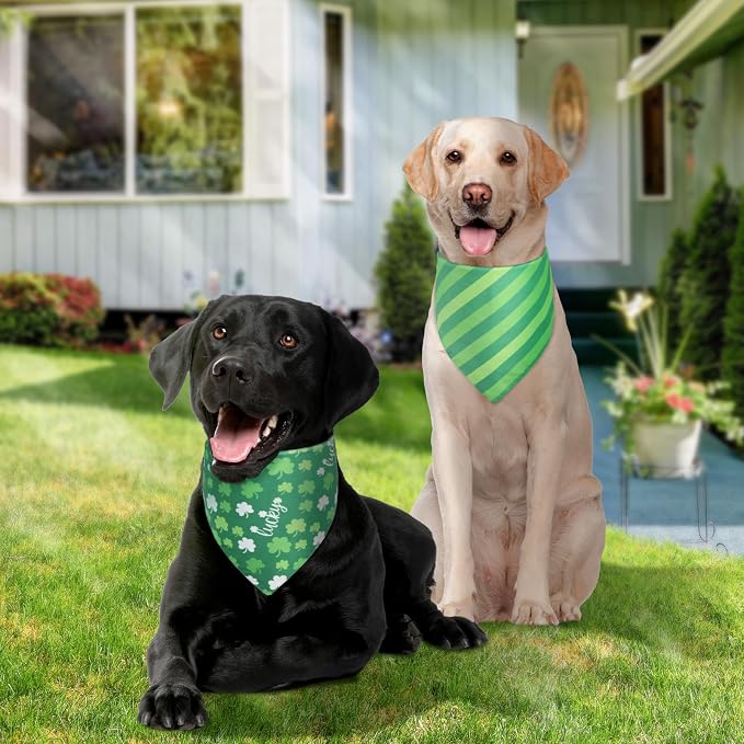Valentines Dog Bandana St Patricks Day and Easter Dog Bandana Large 3PCS - Image 5