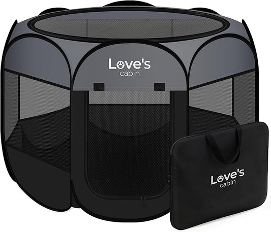 Love's cabin Pet Puppy Dog Playpen, Medium Dog Tent Crates Cage Indoor/Outdoor by Lovescabin