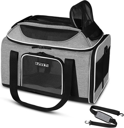 Petskd Top-Expandable Pet Carrier 18x11x11 Inches Delta American United Airline by Petskd