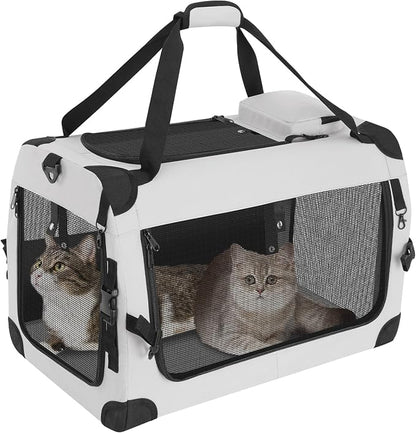 Extra Large Cat Carrier for 2 Cats, Portable Soft-Sided Pet Carrier for Small by Unknown